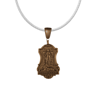Vintage Bronze Lyon a Marie Medal, Virgin and Lion