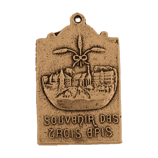 Vintage Bronze Our Lady of Trois-Epis Medal, Alsace — reverse