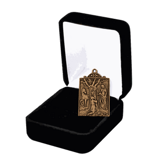 Vintage Bronze Our Lady of Trois-Epis Medal, Alsace