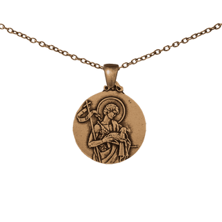 Vintage Bronze St. John the Baptist with the Lamb Medal
