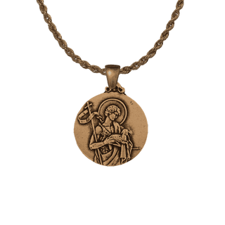 Vintage Bronze St. John the Baptist with the Lamb Medal