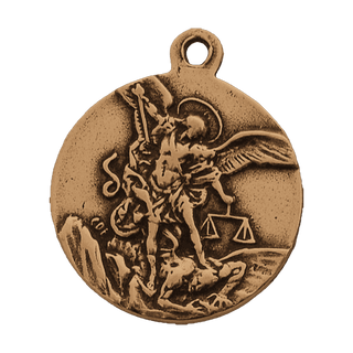 Vintage Bronze St. Michael the Archangel Medal
