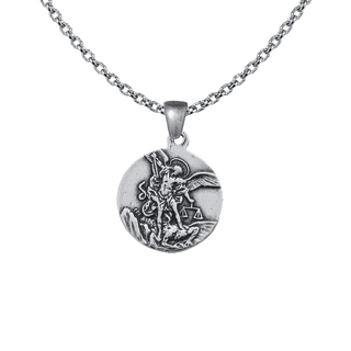 Vintage Sterling Silver St. Michael the Archangel Medal