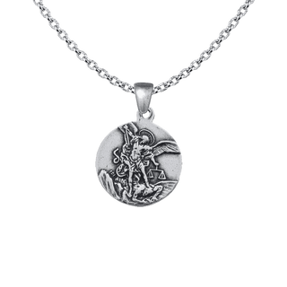 Vintage Sterling Silver St. Michael the Archangel Medal