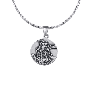 Vintage Sterling Silver St. Michael the Archangel Medal