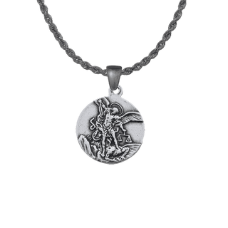 Vintage Sterling Silver St. Michael the Archangel Medal