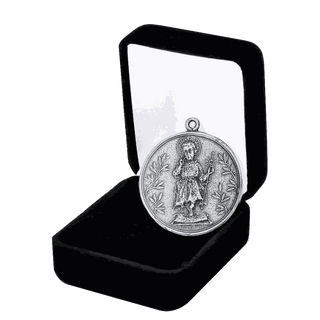Vintage White Bronze Holy Child Medal, Consecration of 1914