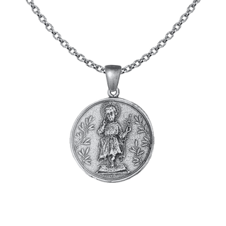Vintage White Bronze Holy Child Medal, Consecration of 1914