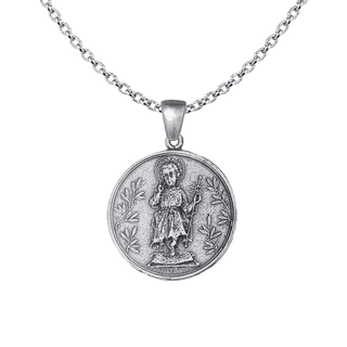 Vintage White Bronze Holy Child Medal, Consecration of 1914