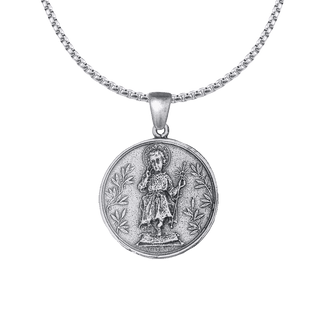 Vintage White Bronze Holy Child Medal, Consecration of 1914