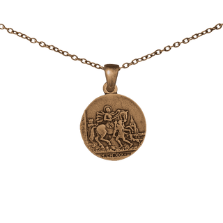 Vintage Bronze St. Martin of Tours Medal, France