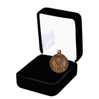 Vintage Bronze Dominic Savio and St. John Bosco Medal