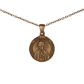 Vintage Bronze Dominic Savio and St. John Bosco Medal