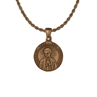 Vintage Bronze Dominic Savio and St. John Bosco Medal