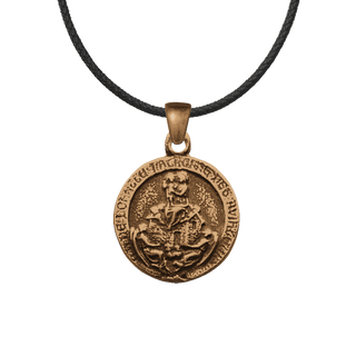 Vintage Bronze Our Lady of Loreto Medal with Aeroplane