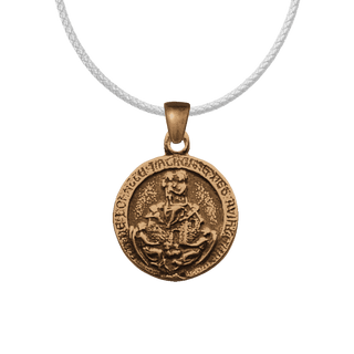 Vintage Bronze Our Lady of Loreto Medal with Aeroplane