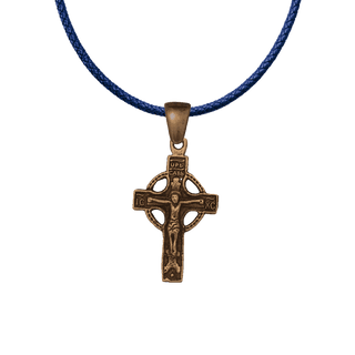 Vintage Bronze Eastern Cross with Slavonic Prayer