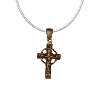 Vintage Bronze Eastern Cross with Slavonic Prayer