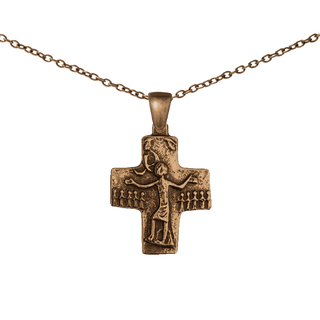 Vintage Bronze Trinity Cross with Hands from Heaven