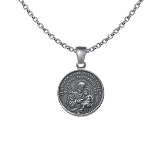 Vintage Sterling Silver St. Joseph and the Sacred Hearts Medal