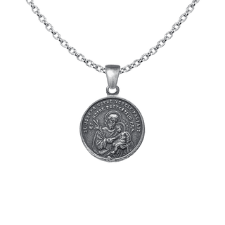 Vintage Sterling Silver St. Joseph and the Sacred Hearts Medal