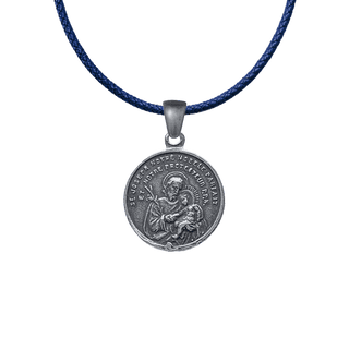 Vintage Sterling Silver St. Joseph and the Sacred Hearts Medal