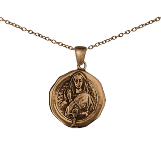 Vintage Bronze First Communion Medal, France 1902