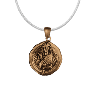 Vintage Bronze First Communion Medal, France 1902