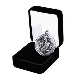 Vintage White Bronze First Communion Medal, France 1902
