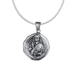 Vintage White Bronze First Communion Medal, France 1902