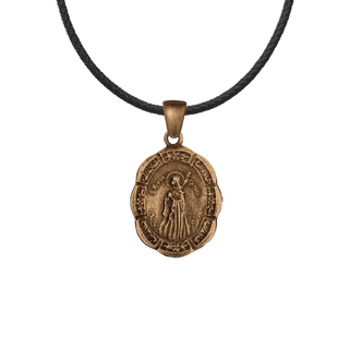 Vintage Bronze St. Maria Goretti Medal, Two Sided