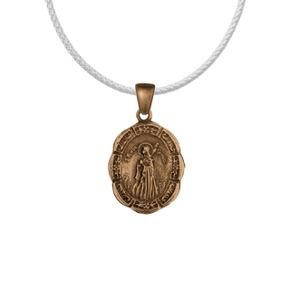 Vintage Bronze St. Maria Goretti Medal, Two Sided