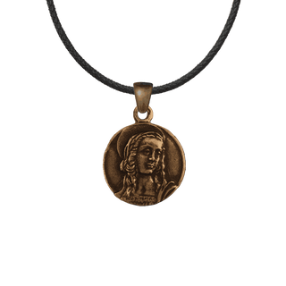 Vintage Bronze Young Saint and Guardian Angel Medal