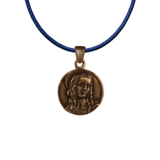 Vintage Bronze Young Saint and Guardian Angel Medal