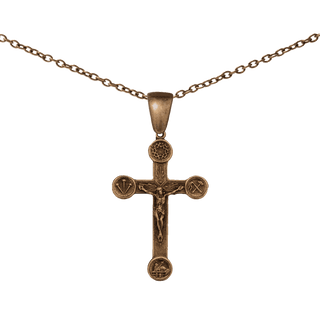 Vintage Bronze Crucifix with Instruments of the Passion