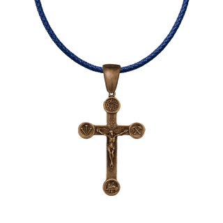 Vintage Bronze Crucifix with Instruments of the Passion
