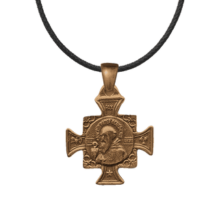 Vintage Bronze St. Benedict Cross Medal with Medallion