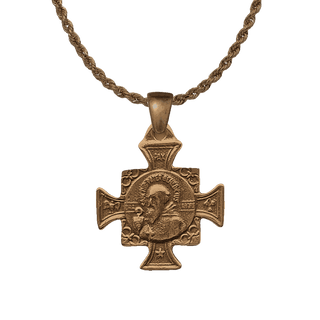Vintage Bronze St. Benedict Cross Medal with Medallion