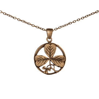 Vintage Bronze Shamrock Medal, St. Patrick and the Trinity