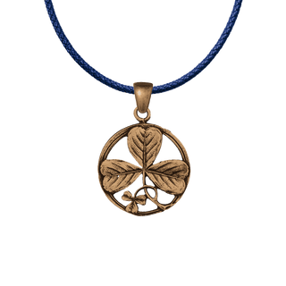 Vintage Bronze Shamrock Medal, St. Patrick and the Trinity