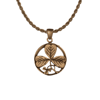Vintage Bronze Shamrock Medal, St. Patrick and the Trinity