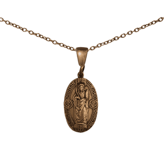 Vintage Bronze St. Cecilia Medal with Cathedral of Albi