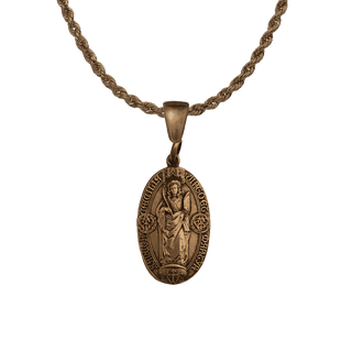 Vintage Bronze St. Cecilia Medal with Cathedral of Albi