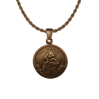 Vintage Bronze San Marcos Medal, St. Mark the Evangelist