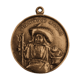 Vintage Bronze Santo Nino de Atocha Medal