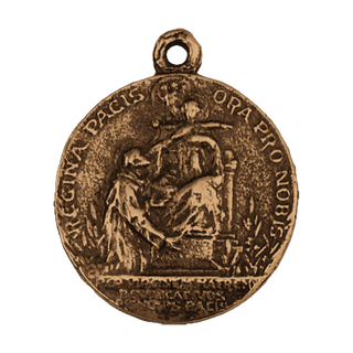 Vintage Bronze Regina Pacis and Pax Christi Medal