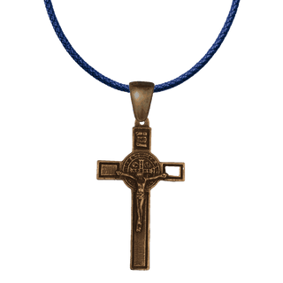 Vintage Bronze St. Benedict Crucifix with Jubilee Medal