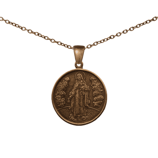 Vintage Bronze St. Therese Medal, I Shall Watch Over You