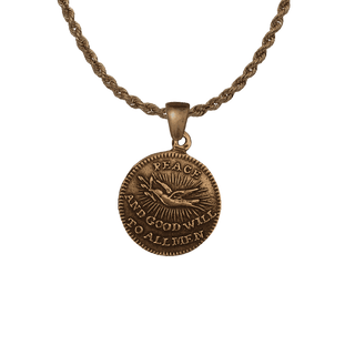 Vintage Bronze Peace and Good Will Medal, 1801
