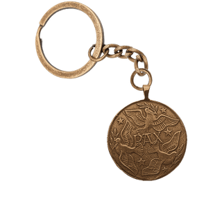 Vintage Bronze Pax Peace Medal, Doves and Many Tongues